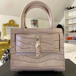 Brandon Blackwood Cream Croc Keui Bag